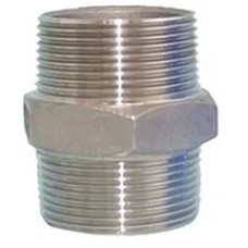 Ниппель  нр-нр Дн15 1/2" 21,3мм. AISI-304